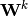\textbf{W}^k